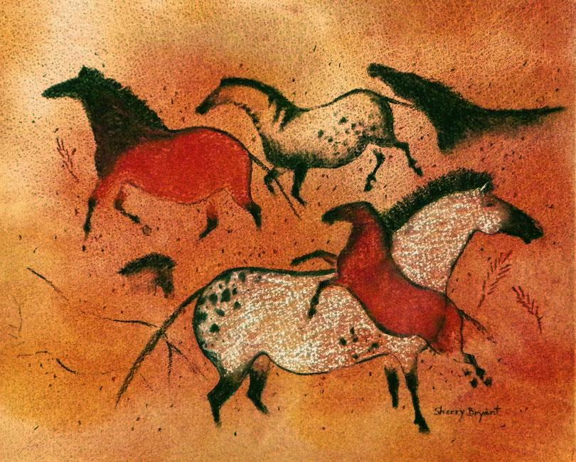 cave painting figures